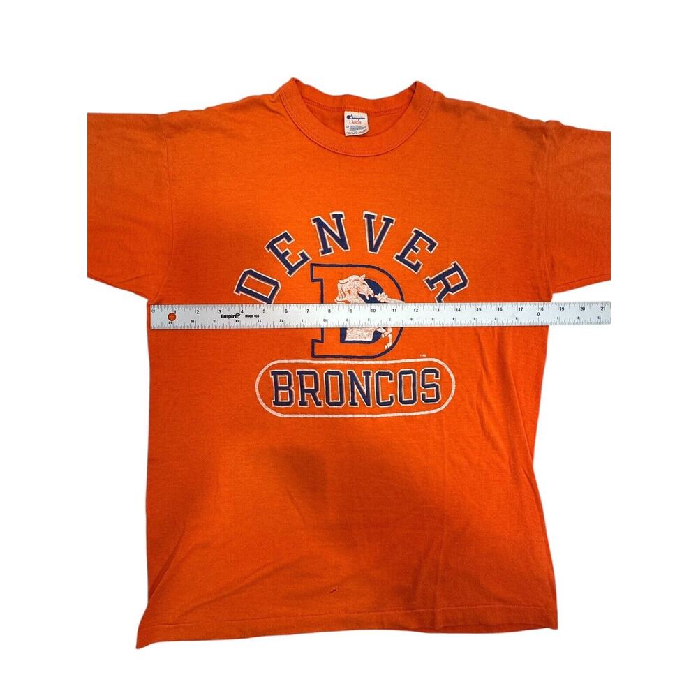 Vintage CHAMPION Denver Broncos Men’s T-Shirt L Made In USA NFL Single Stitch - Picture 3 of 7